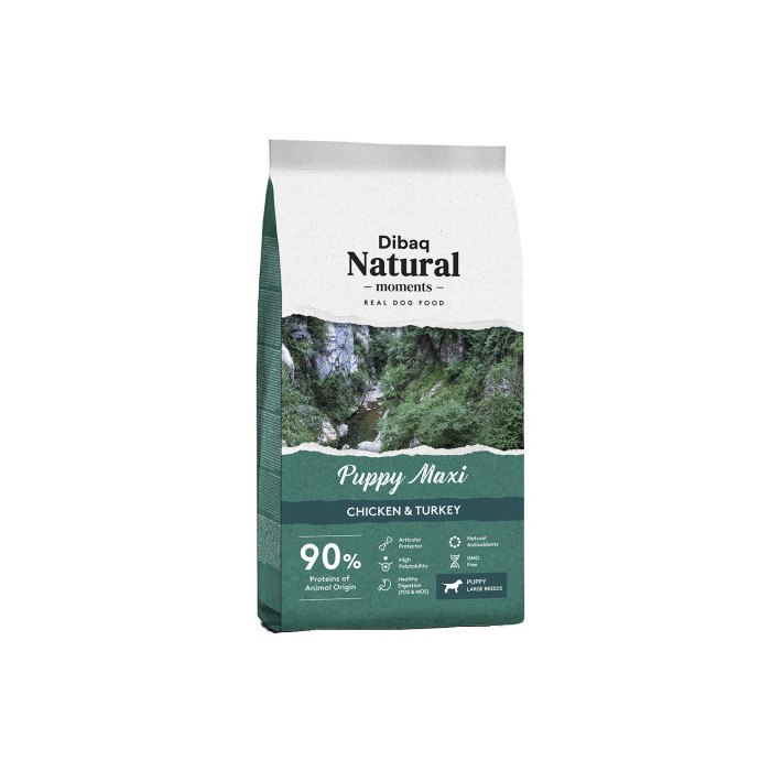 Dibaq Natural Moments Puppy Maxi Pollo y Pavo Pienso Para Perros - Pienso para Perros