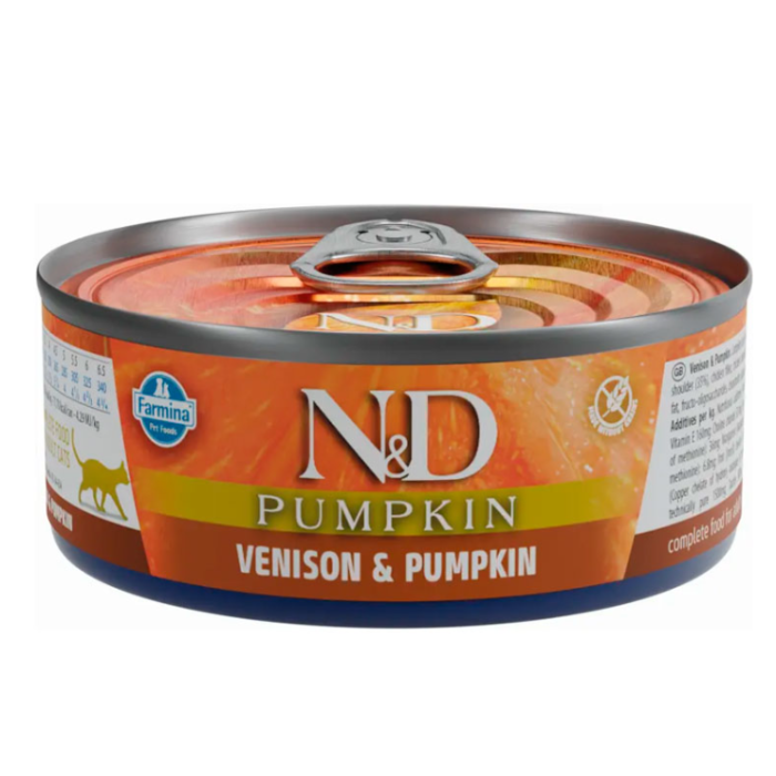 Farmina N&D Pumpkin Grain Free de Venado y Calabaza Lata para Gatos - Comida humeda Gatos