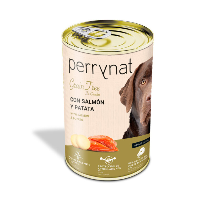 Perrynat Grain Free Salmon y Patata Lata Para Perros - Comida humeda Perros