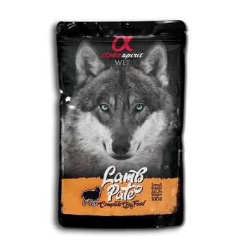 Alpha Spirit perro pouch pate cordero