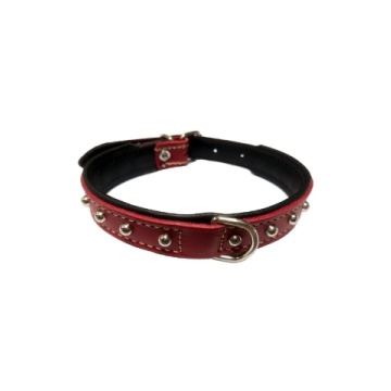 Collar Adorno Esfera Negro Rojo