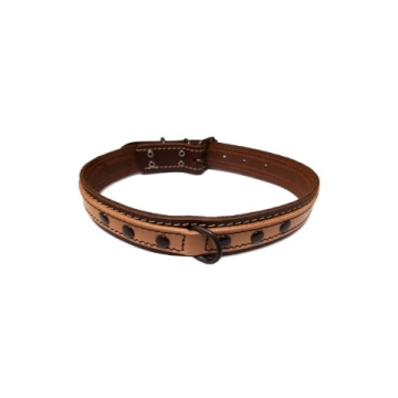 Collar Cuero Doble Nat Marron