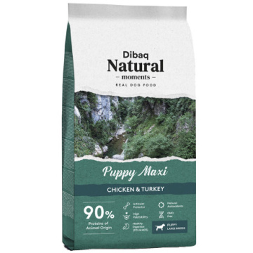 Dibaq Natural Moments Puppy Maxi Pollo y Pavo Pienso Para Perros - Pienso para Perros