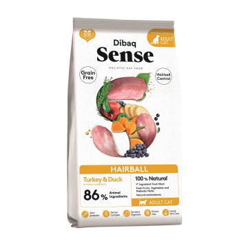 Dibaq Sense Grain Free Adult Hairball Pato y Pavo Pienso Para Gatos - Pienso Gatos