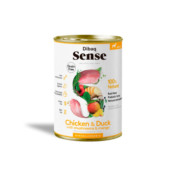 Dibaq Sense Grain Free Adult Pollo y Pato Lata Para Perros - Comida humeda Perros