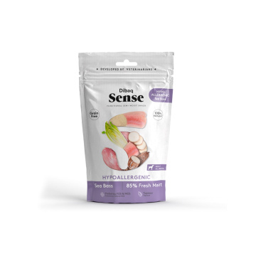 Dibaq Sense Hypoallergenic Sea Bass Snack Para Perros - Blancos (semi-húmedos)