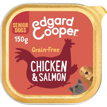 Edgar Y Cooper Tarrina de comida para perros de pollo y salmón