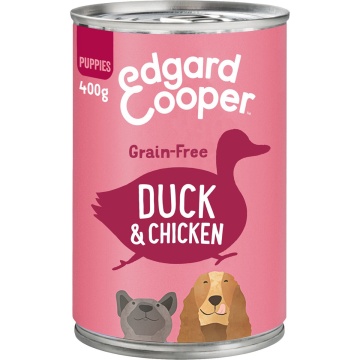 Edgard Y Cooper Lata de comida para cachorros de pato y pollo Sin Cereales