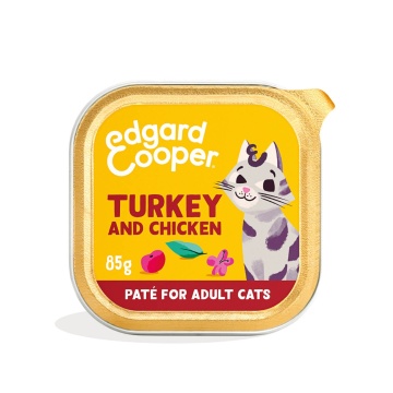 Edgard Y Cooper Paté de pavo y pollo sin cereales para gatos