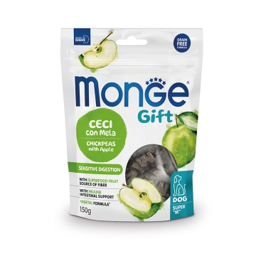 Monge Gift Perros Snack M Digestivo Sensible Para Adultos Garbanzos Y Manzana