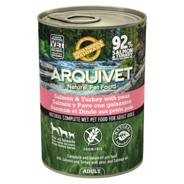 Arquivet Comida Húmeda Para Perros Adultos De Salmon Y Pavo