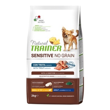 Natural Trainer Sensible No Grano Mini Trucha Y Patata Pienso Para Perros