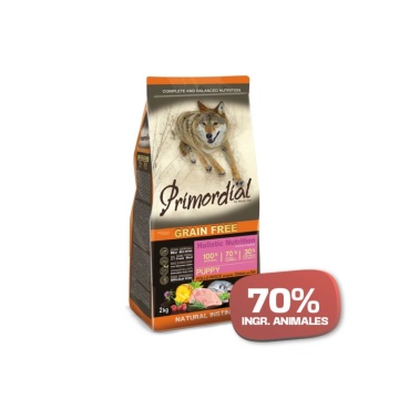 Primordial Pienso Sin Cereales Para Perros Cachorros Con Pollo