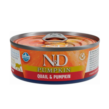 Farmina N&D Pumpkin Grain Free de Codorniz y Calabaza Lata para Gatos