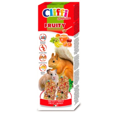 Cliffi Barritas Hamster Y Ardilla Fruity 2 Unidades