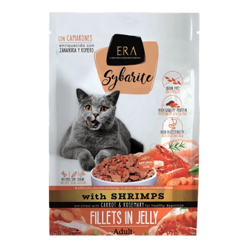 Era Sybarite Adult Fillets In Jelly With Shrimps Enriched With Carrot And Rosemary